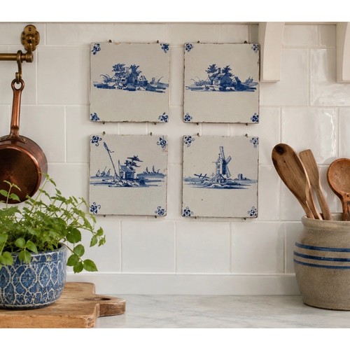 Antique delft tiles - tiles, hand