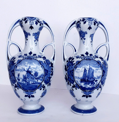 Antique delft pair - antique, of