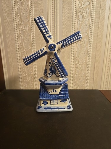 Vintage delft blue windmill - vintage,